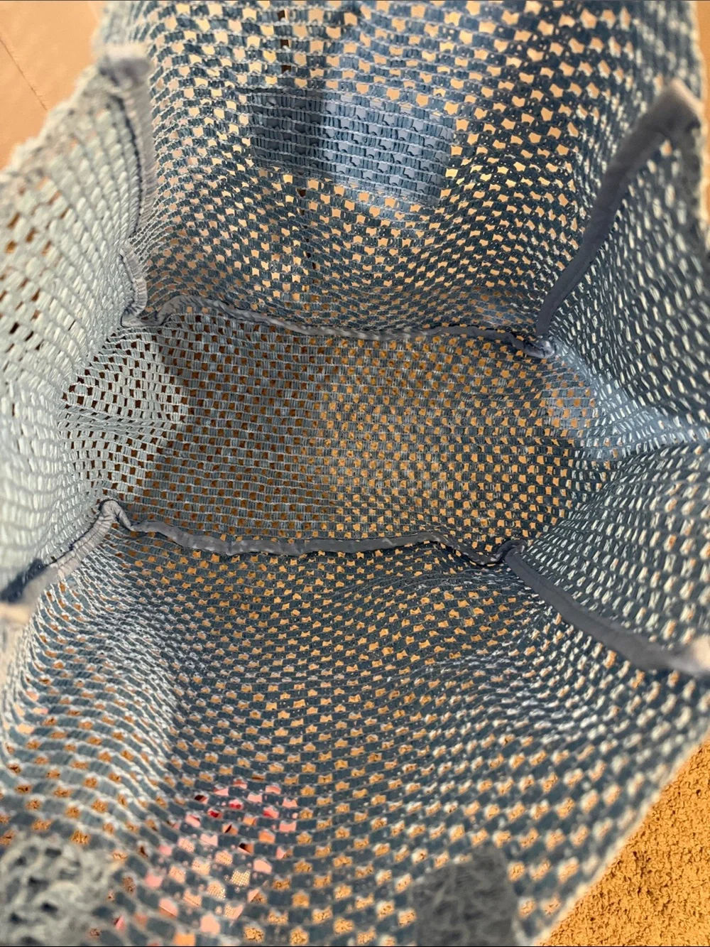 Dolce & Gabbana Light Blue Knit Tote Bag